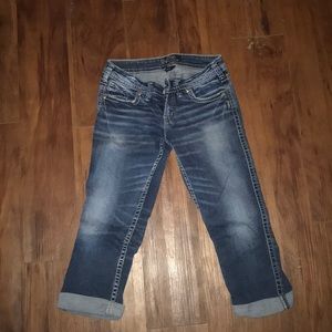 Size 26 Silver Capris